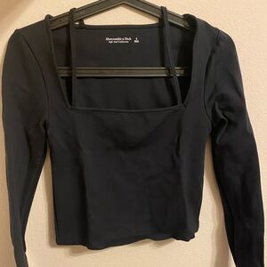 Abercrombie and Fitch long sleeved black strappy top